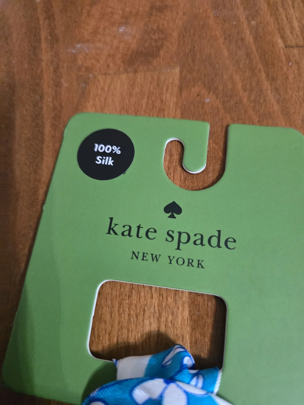 kate spade Blue Floral Skinny Silk Scarf
